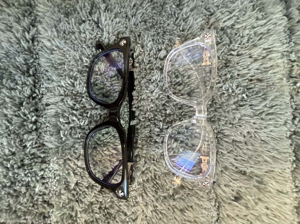 Chrome Hearts Style Decorative Eyeglasses (Black and Clear)